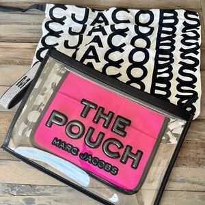 Marc Jacobs Pink and Black Transparent Pouch